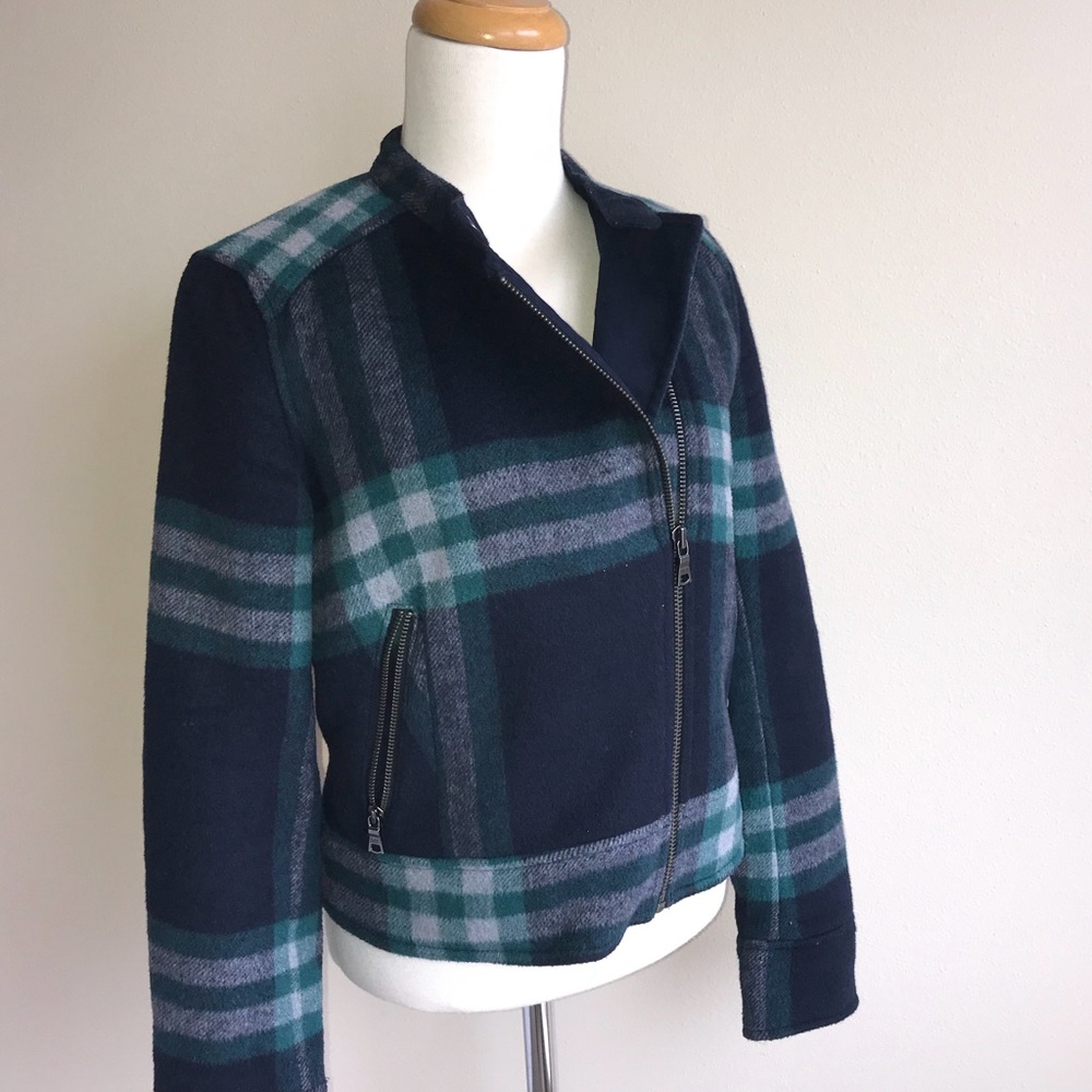 GAP Plaid Moto Jacket